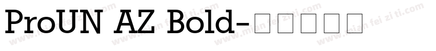 ProUN AZ Bold字体转换